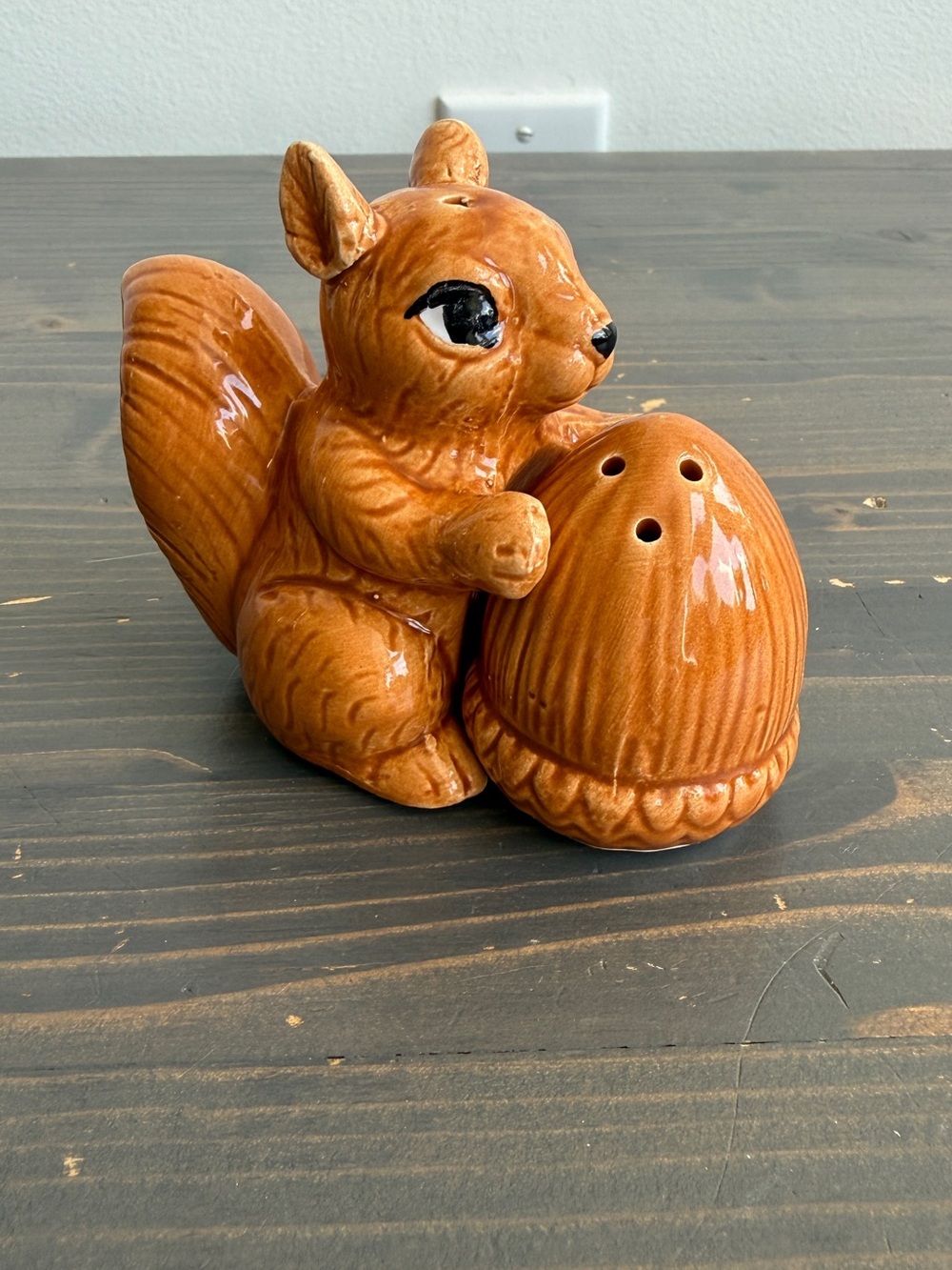 Vintage ceramic squirrel & nut salt & pepper shakers